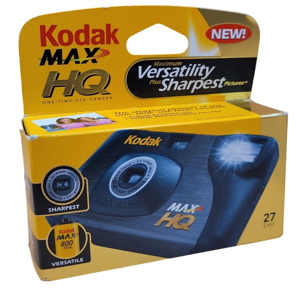 Kodak MAX HQ One-Time Use Camera 800 Film 27 Exposures‎ NEW IN BOX Expired